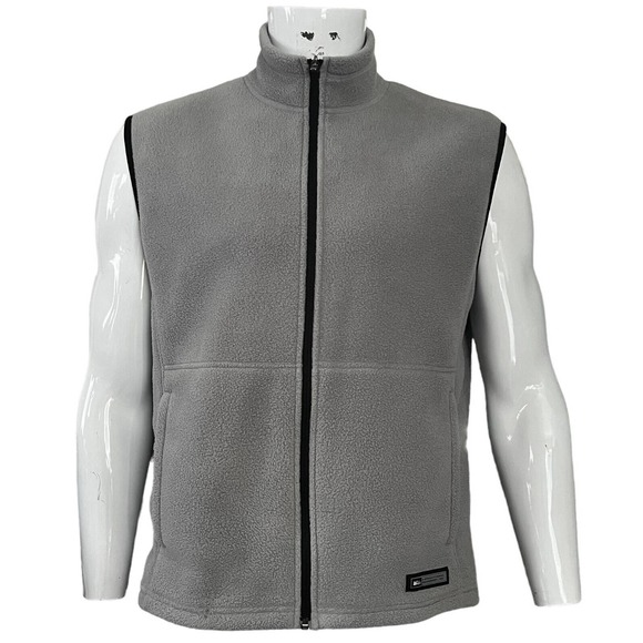 REI Co-op Mens Medium Fleece Vest Full Zip Gray Outdoor Sleeveless Jacket - Picture 1 of 4